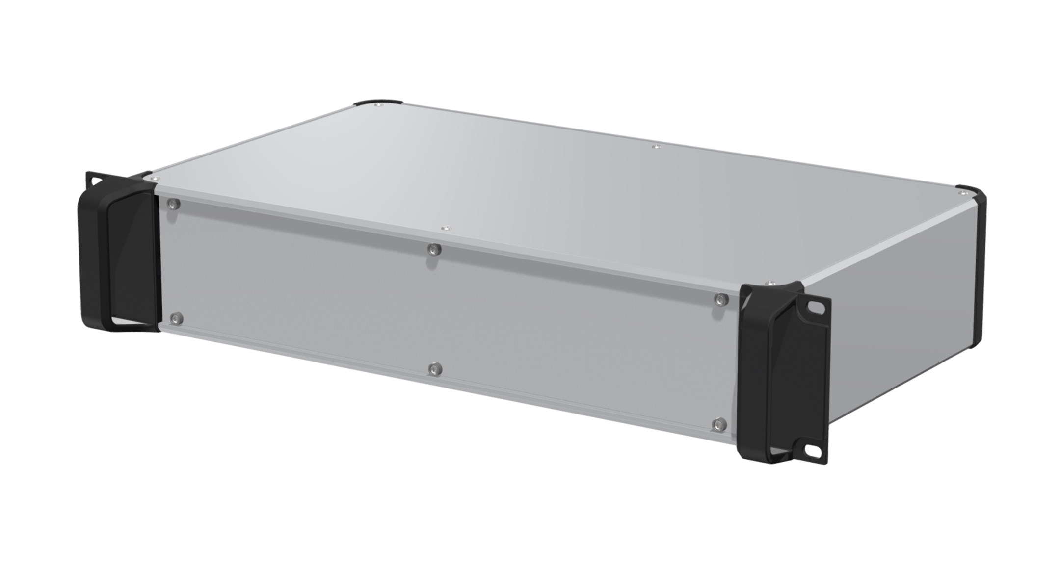 19” RACK MOUNT ENCLOSURE WITH DETACHABLE PANELS - AUPR series:Silver/Black(Handle・Corner block)