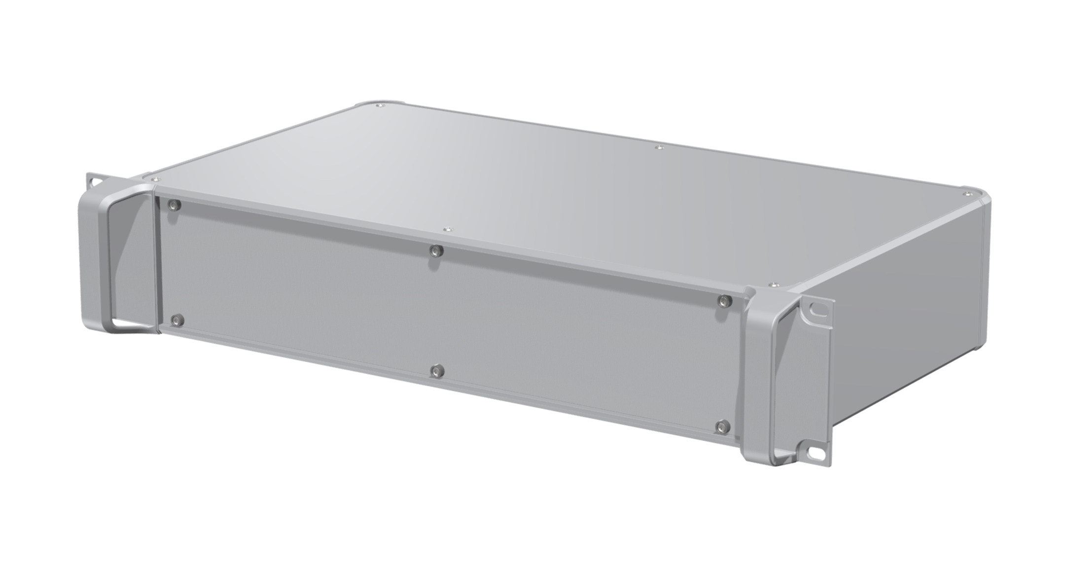 19” RACK MOUNT ENCLOSURE WITH DETACHABLE PANELS - AUPR series:Silver/Silver(Handle・Corner block)