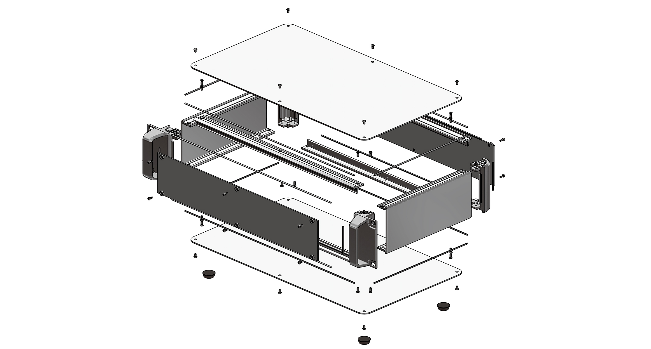 EMC SHIELDED 19” ENCLOSURE WITH DETACHABLE PANELS - AUPRE series