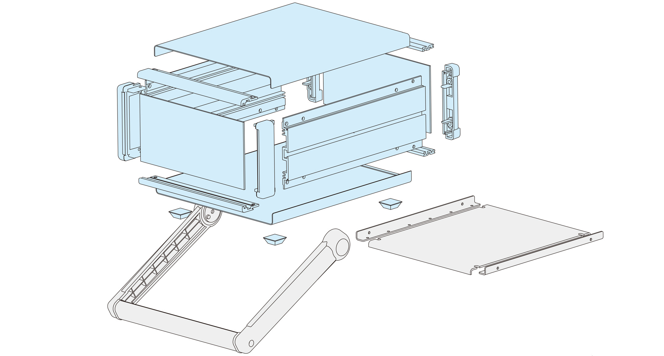 ALUMINUM ENCLOSURE With TIP-UP HANDLE - MON Series | PRODUCTS | TAKACHI ...